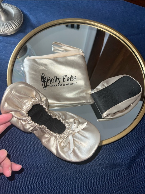 Rolly Shoes - Rolly flats foldable comfortable slipper shoes gold